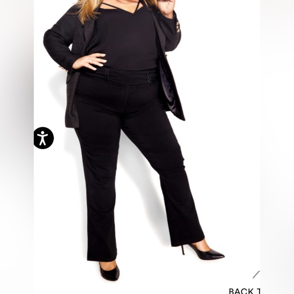 NWT City Chic Black Smart Bengaline Pant